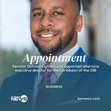 Senator Quinton Lightbourne appointed alternate Executive Director for the  Caribbean at the IDB
