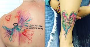 Watercolor Tattoos Origins Techniques Artists And Aging Tattoo Script Tattoos Tattoo Style