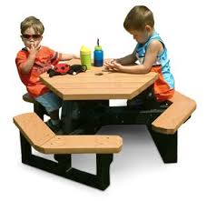 Kids Hexagon Picnic Table Recycled Plastic Picnic Tables Picnic Table Kids Picnic Table Kids Picnic