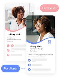 • quickly follow up with people in the app through a live call or text message. Free Digital Business Cards Hihello
