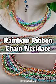 Ribbon Chain Necklace Chain Necklace Diy Pride Jewelry Diy Diy Necklace