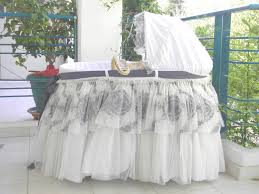 Ruffled, drape canopy flows down from the halo canopy frame at the top of 35.5l x 18.3w x 47h mattress dimensions: Royal Bassinet Bedding Set With Reusable Skirt Liner Cover Sheet And Hood Bassinet Not Included Mose S Basket Lin Bed Bassinet Lace Sheets Bassinet Skirts