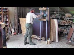 In use, the saw cuts into the front edges of the grid, so keep any screws well back from those edges. Homemade Panel Saw From Pipes And Castors Every Workshop Should Have One Youtube