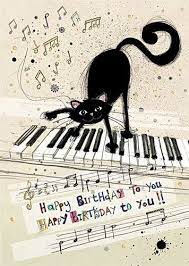 Musical Cat Birthday Card Buon Compleanno Auguri Di Compleanno Immagini Di Buon Compleanno