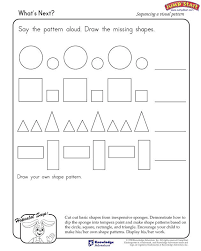 What S Next Learning Shapes And Patterns Jumpstart Pattern Worksheet Learning Shapes Worksheets For Kids