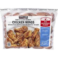 The wings go into a large zip top bag. Frozen Poultry Costco
