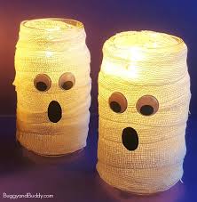 Download Diy Mason Jar Mummy Lantern Craft For Halloween Buggy And Buddy