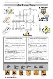 Lab Safety Rules Crossword Puzzle Lab Safety Rules Science Lab Safety Lab Safety