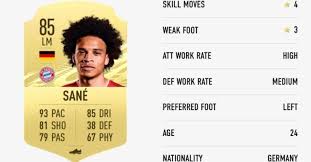 In the game fifa 21 his overall rating is 85. Coman Fifa 21 Card