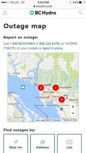 A power outage hit a section of downtown vancouver today after a minor car accident. Bc Hydro On Twitter When Your Power S Out Check Our Outage Map From Your Cell Or Search By Address To Find The Latest Info Https T Co W26bozo8ca Https T Co Dlntk2hjwc