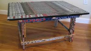 Hockey Stick Coffee Table This Guy S Whole Site Is Full Of Great Plans And Ideas Hockey Stick Furniture Custom Hockey Stick Hockey Stick