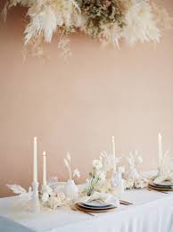 Minimalist Neutral Toned Wedding Inspiration Via Magnolia Rouge Candle Wedding Centerpieces Table Arrangements Wedding Wedding Design Board