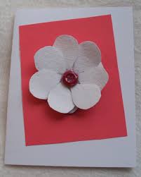 Taking it from a blank card to a fully finished project. Create Paper Flowers Feltmagnet