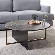 These sizes are all kept in stock except the 72″ round top. Korsa Oak Copper Coffee Table