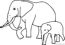 Parents may receive compensation when you click through and purchase from links contained on this website. African Forest Elephant With Her Baby Coloring Page Coloringall