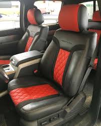 Ford Raptor Red And Black Custom Interior Diamond Stitch Ford Raptor Interior Black Truck Ford Raptor