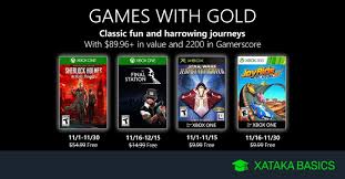 Harms way es un juego de carreras gratuito que se divide en dos modalidades: Juegos De Xbox Gold Gratis Para Xbox One Y 360 De Noviembre 2019