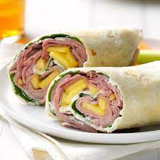 Tropical Beef Wrap Recipe Cold Sandwich Recipes Cold Sandwiches Beef Wraps