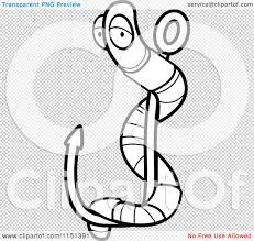 Remove a fish hook in the right way and reduce the stress on the fish, and it might survive the ordeal. Cartoon Clipart Of A Black And White Worm On A Fish Hook Vector Outlined Coloring Page By Cory Thoman 1151391