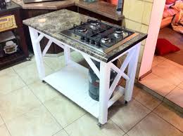 Butchers Block With Gas Hob Built From Scrap Wood Diy Woodworking Butcher Block Rustic Furniture