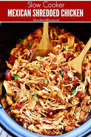 Slow Cooker Mexican Shredded Chicken Slowcookermexicanchicken Crockpotmexicanc Slow Cooker Shredded Chicken Slow Cooker Chicken Tacos Mexican Chicken Recipes