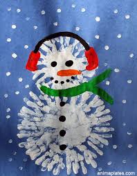 Paint A Nice Snowman With Finger Paint This Is A Nice Way To Talk About Winter Winter Crafts For Kids Christmas Art Winter Crafts