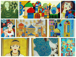 اعمالي ثراثيات بغداديات mysaa لمسات فنيه art شناشيل الفن التشكيلي العراقي baghdad kids rugs decor