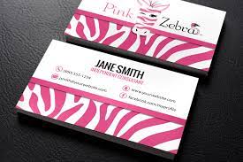 The business card measures 3.5 x 2 with.25 bleed for professional printing. Pin On Pink Zebra Business Cards