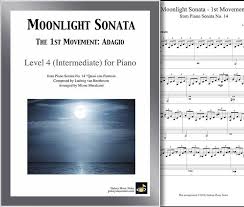 Find your perfect arrangement and access a variety of transpositions so you can print and play instantly, anywhere. Moonlight Sonata 1st Movement Intermediate Piano Sheet Music