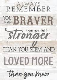 Gracie Oaks Always Remember You Are Braver Than You Think Stronger Than You Seem And Love More Than You Know Textual Art On Wood Reviews Wayfair
