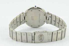 Santos, amtlich portugiesisch município da estância balneária de santos, ist die bedeutendste hafenstadt lateinamerikas. Cartier Santos Ronde Quartz Herren Uhr 35mm Stahl Vintage Mit Stahl Band Rar Uhrenatellier Halle
