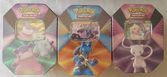 4 pokémon tcg booster packs. 3er Set Pokemon V Spring Tin Box Deutsch Booster Lahmus Mew Lucario
