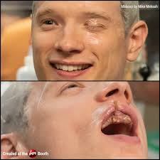 Mike Mekash recreated the Beauregard Landon makeup from American Horror  Story at the PPI Booth and it was awesome! Such a great makeup and the  detailed work (check out the small capillaries)