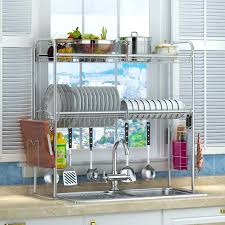 Kabinet dapur rumah yang menggunakan warna gelap menjadi pilihan tuan rumah. 10 Rak Pinggan Mangkuk Stainless Steel Terbaik 2021 Dapurware