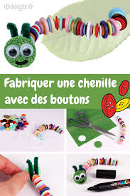 Fabriquer Une Chenille Avec Des Boutons Activites Enfantines Bricolage Avec Des Boutons Chenille Et Loisir Creatif Enfant