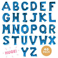 This file includes the following: 40 Blue Large Letter Balloons Blue Alphabet Foil Name Balloon Banner Birthday Bachelor Engagement Gender Reveal Dad Boy Buy Online In Botswana At Botswana Desertcart Com Productid 145585910