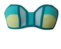 Details About Green Yellow Colorblock Bandeau Bikini Top Swim Bathing Suit Xhilaration Xs