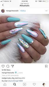 Pin By Keisha Mcauley On Nail Designs Turquoise Nails Turqoise Nails Coffin Nails Designs