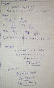 To find the internal resistance of the cell the gradient of the line is calculated. A Cell Supplies A Current Of 0 6a Througha 2 Ohm Coil And A Current Of 0 3a Through A 8 Ohm Brainly In
