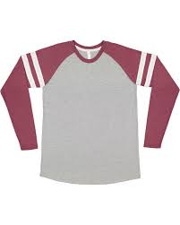 Lat Mens Gameday Mash Up Long Sleeve Fine Jersey T Shirt