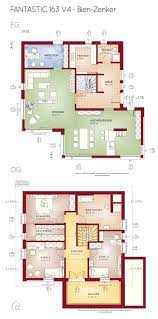 fertighaus grundriss mit satteldach 5 zimmer 160 qm erker balkon 3 kinderzimmer home office grundriss einfamilienhaus haus grundriss einfamilienhaus