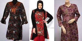 Model Baju Batik Muslim Orang Gemuk Wanita Gaun Lengan Panjang Baju Muslim