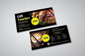 Deliver in a personalized greeting card. Gift Card Voucher General Food Drinks Ui Creative