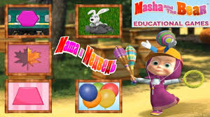 Masha I Medved Obuchayushie Igry 3 Geometricheskie Figury Razvivayushaya Igra Detskoe Video Let S Play Youtube