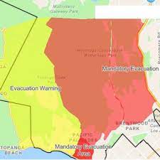 May 16, 2021, 4:08 a.m. Getty Fire Evacuation Map Eight Homes Destroyed More Than 10 000 Structures Under Orders To Get Out