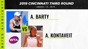 There are no recent items for this player. Ashleigh Barty Vs Anett Kontaveit 2019 Western Southern Open Third Round Wta Highligh Youtube