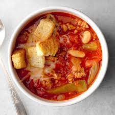 Italian Sausage Pizza Soup Recipe In 2020 Italian Sausage Pizza Pizza Soup Italian Sausage