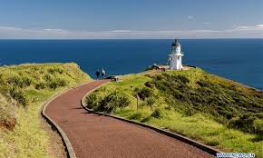 Cape reinga (te reinga or te rerenga wairua in māori is the northwesternmost tip of the aupouri peninsula, at the northern end of the north island of new zealand. View Of Cape Reinga New Zealand Global Times