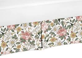 You can choose your favorite fabric and. Amazon Com Sweet Jojo Designs Vintage Floral Boho Girl Pleated Baby Nursery Crib Bed Skirt Dust Ruffle Blush Pink Yellow Green And White Shabby Chic Rose Flower Farmhouse Baby