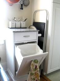 Trash Hidden Laundry Rooms Trash Can Cabinet Small Kitchen Inspiration